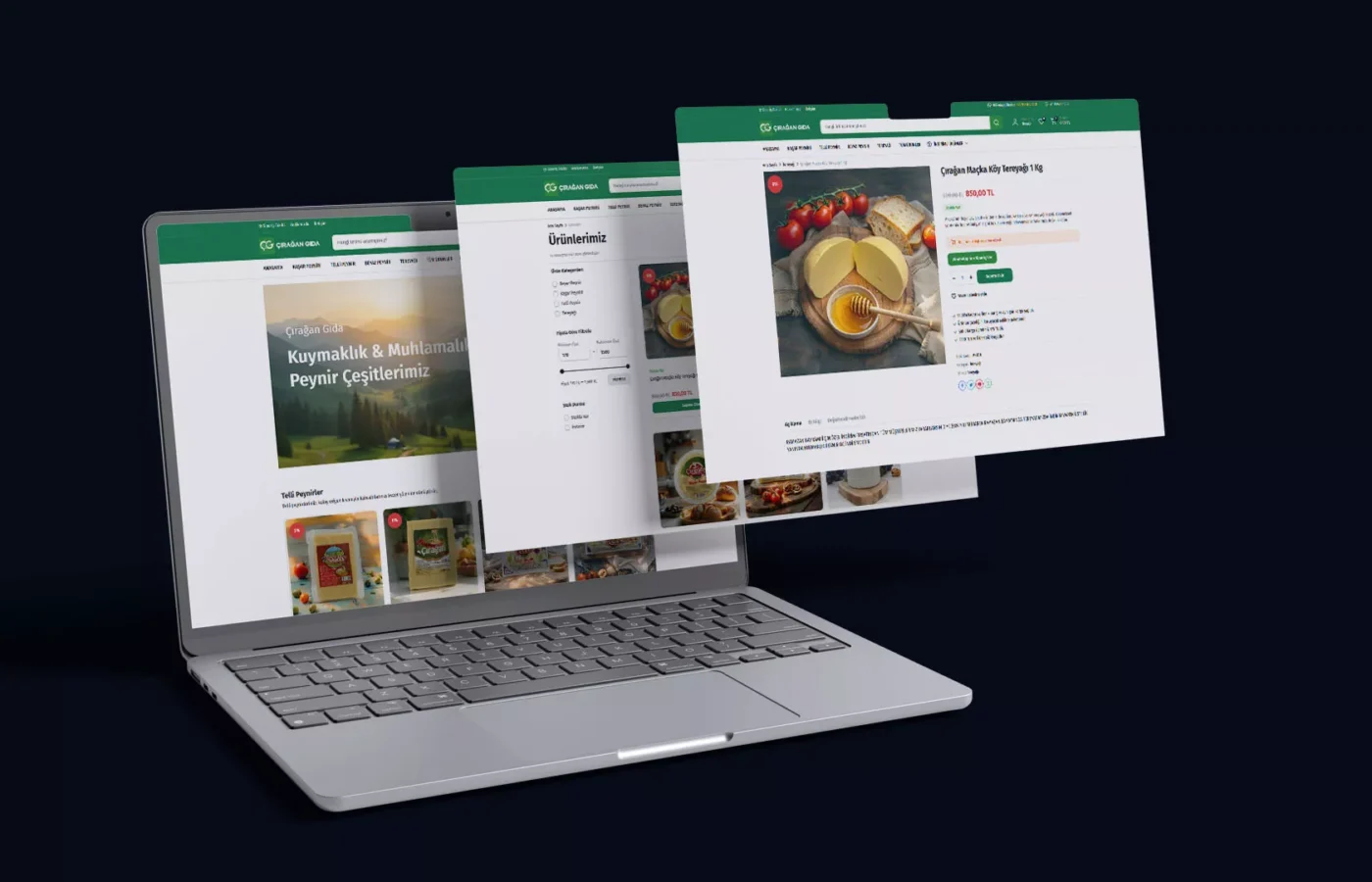Çırağan Gıda E-Ticaret Web Sitesi — web tasarım projesi