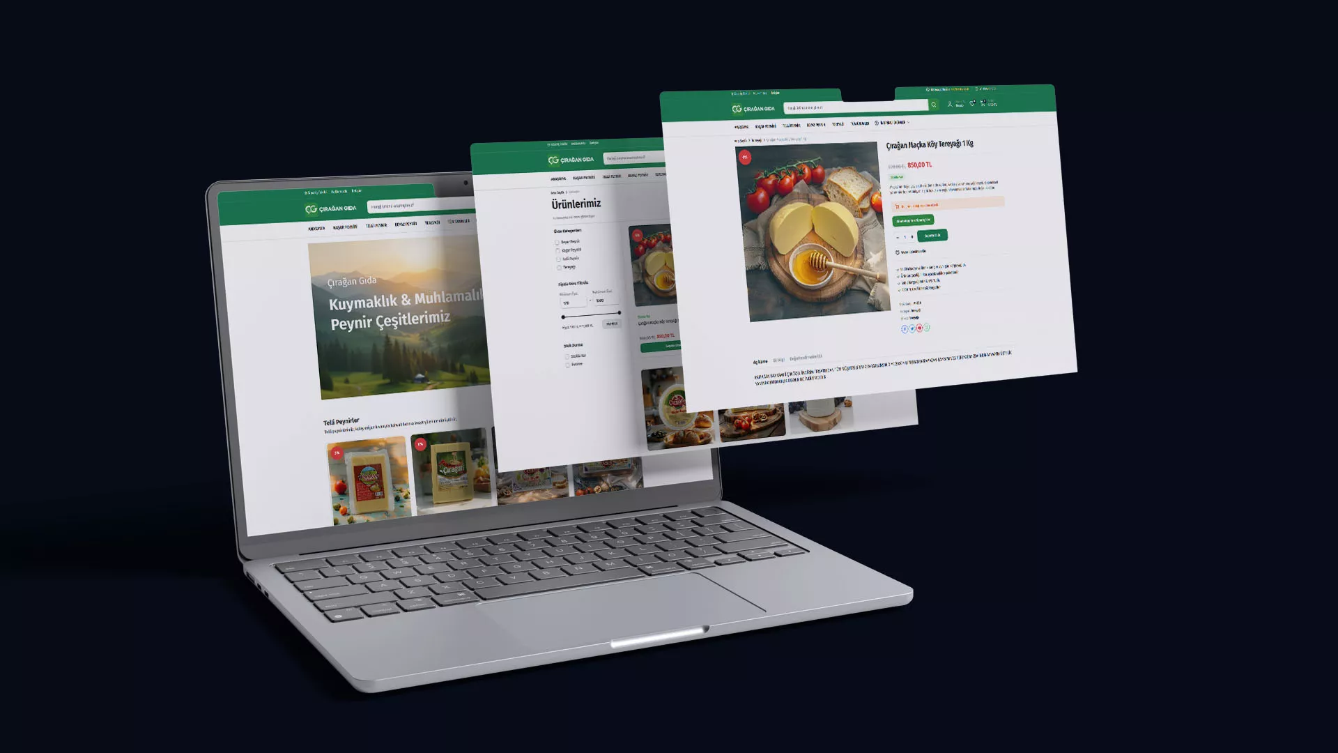 Çırağan Gıda E-Ticaret Web Sitesi — web tasarım projesi